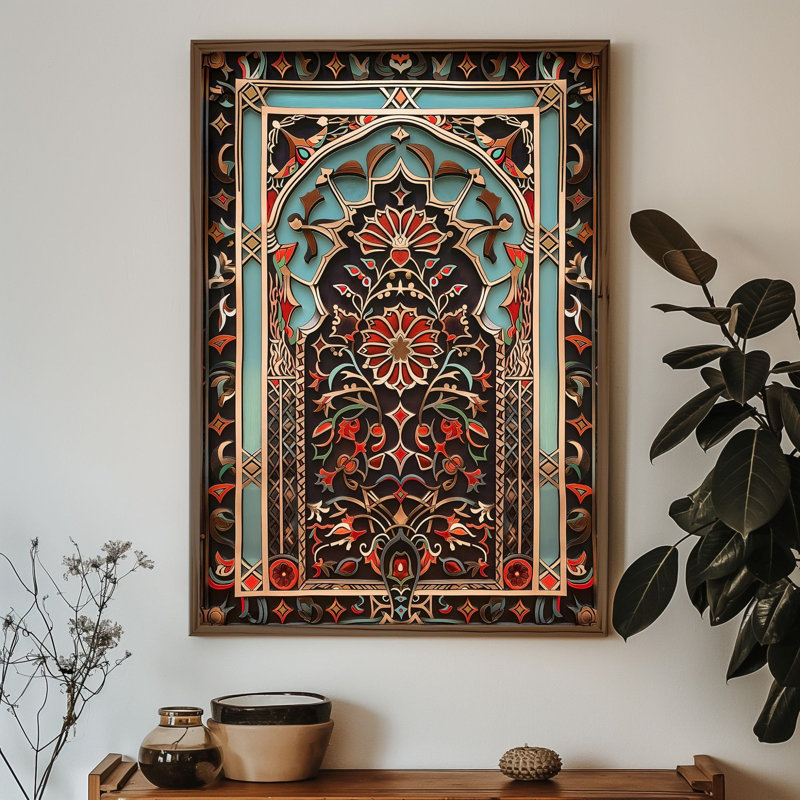 Élégante peinture décorative en panneau de fibres à densité moyenne, 13,8 x 18,5 x 0,1 pouces | 100% panneau de fibres à densité moyenne avec épaisseur de 3 mm, cadre 100% bois de pin | Œuvre d'art imprimée aux UV pour une décoration élégante, parfaite pour le salon ou le bureau