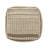 Rustic Wool And Cotton Large Pouf, Brown