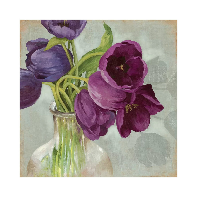 Glass Flowers I by Asia Jensen - Wrapped Canvas Print