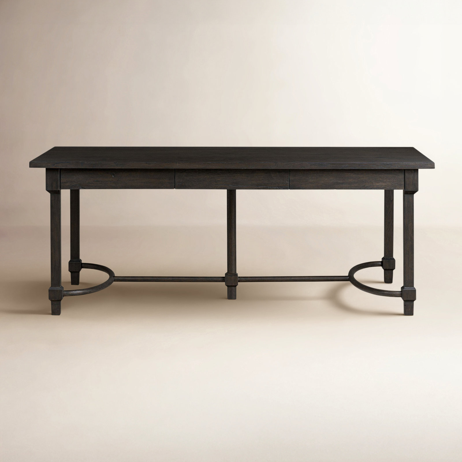 Amber Lewis x Four Hands Edison 78" Writing Desk, Smoked Black