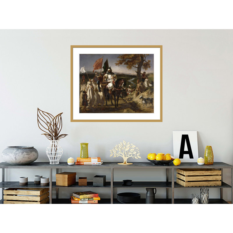 «The Caid Moroccan Chief» par Eugène Delacroix, impression giclée sur cadre, H 33,5 po x l 40,24 po