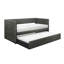 Lit de jour moderne en bois avec couchette en gris foncé