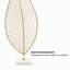 Feuille en métal doré Aurelia 16 "avec base en marbre