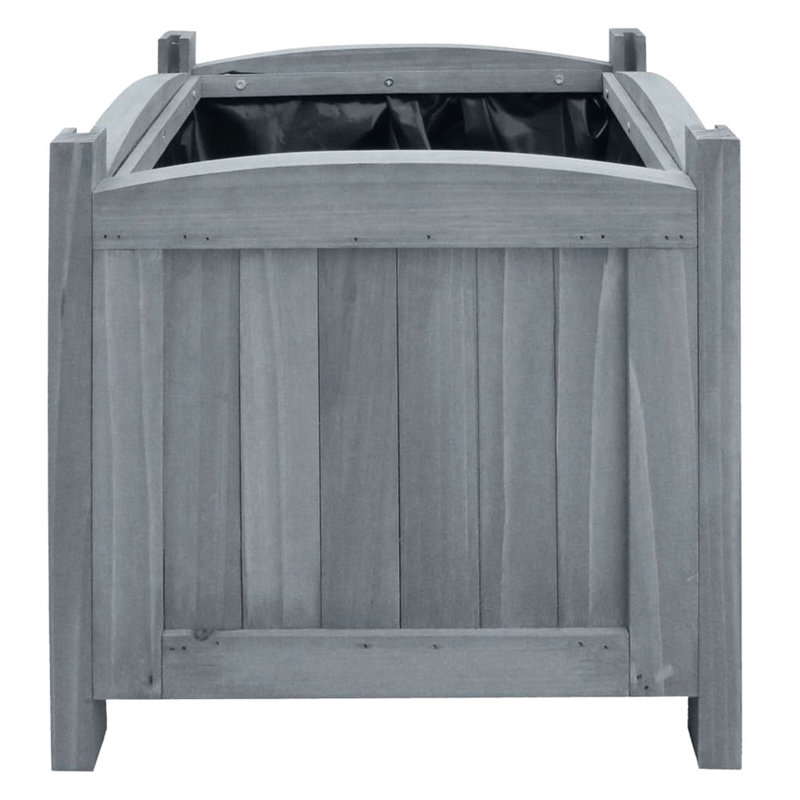 Clardy Wood Raised Flower Bed, 30cm H x 30cm W x 30cm D, Grey