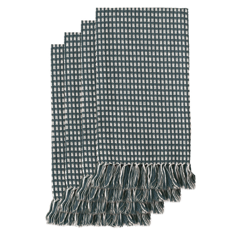 Stevens Cotton Gingham Square Napkin, Hunter Green