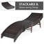 2 pièces chaise de patio pliante turquoise