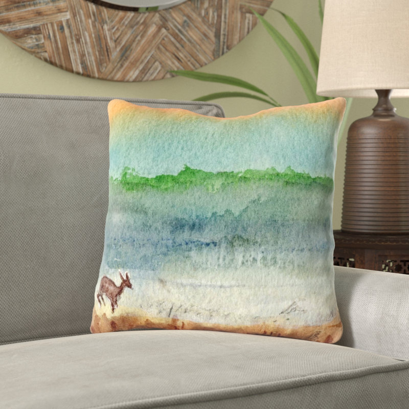 Coussin watercolour Ines, Microsuède, Intérieur