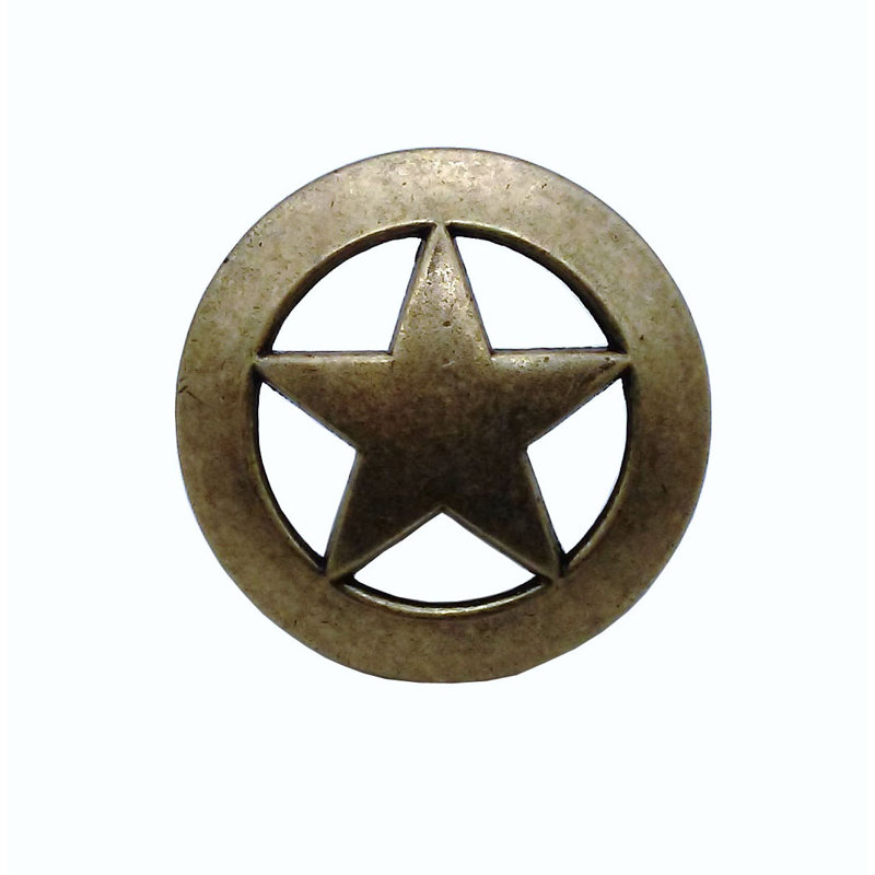 Poignée fantaisie 1 1/2 po star, Laiton ox