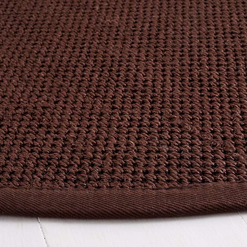 Natural Fiber Roeliene Area Rug In Brown, Round 122 cm