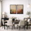 «Cactus Desert Brown Sun Rays Southwest Landscape», reproduction d'art sur toile encadrée 2 pièces-91069161-91069162