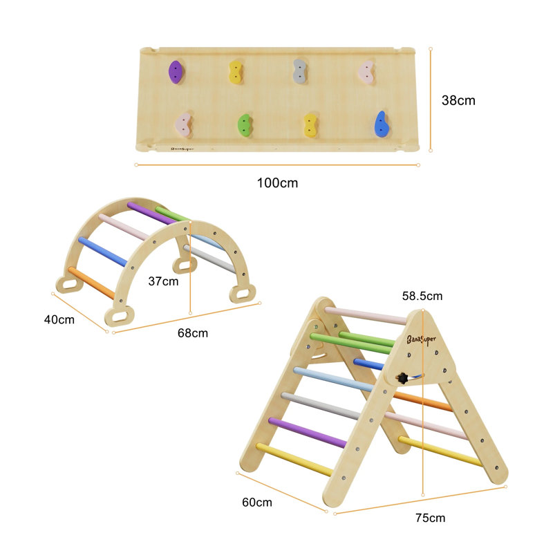 3-in-1 Triangle Wood Climber