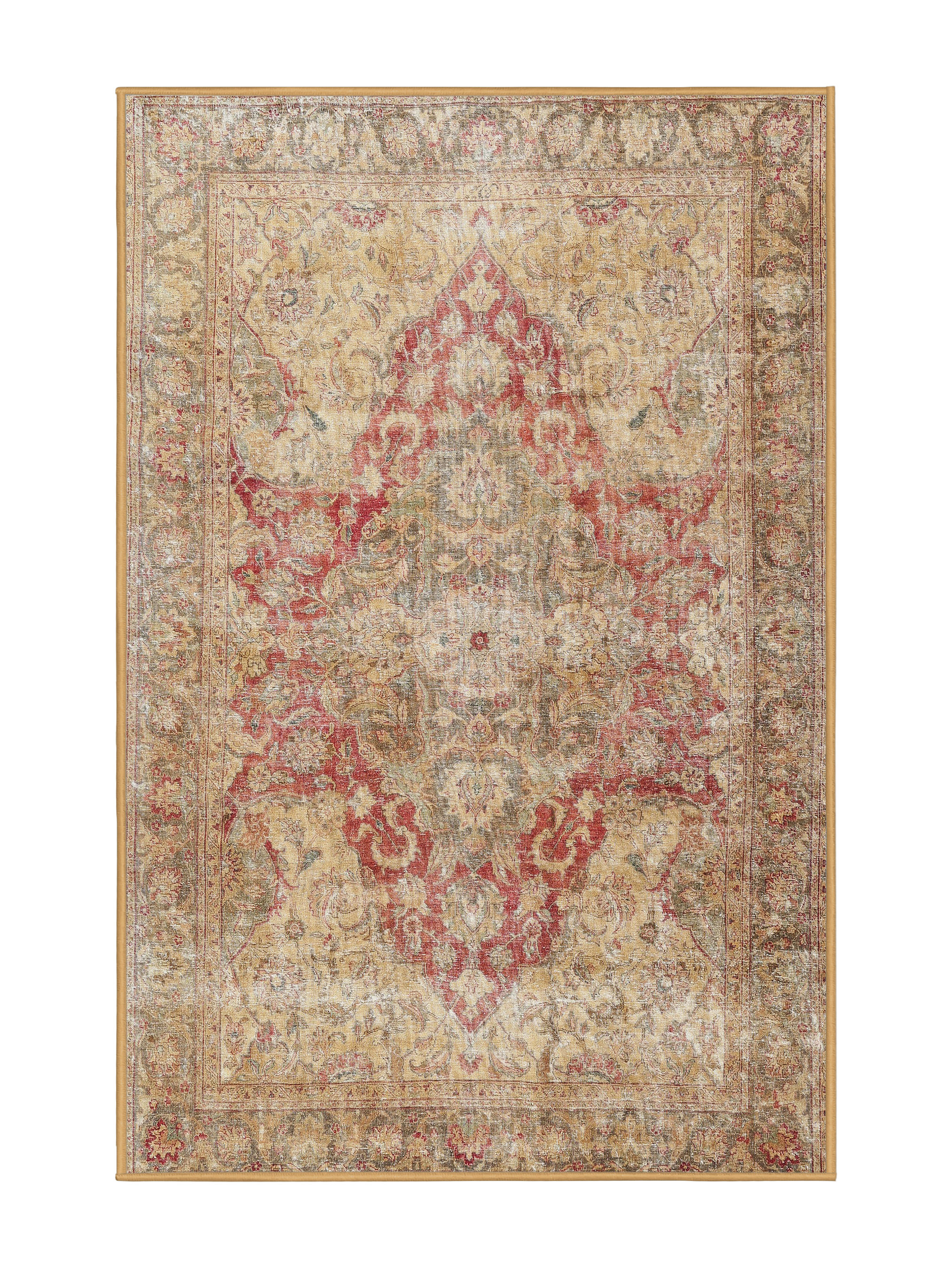 Bloomsbury Market Brekstad Traditional Red/Beige/Black Area Rug | Wayfair