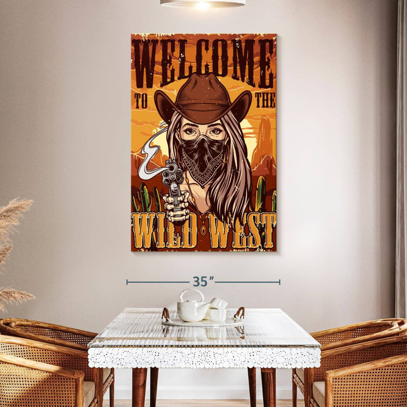 Wild West Welcome, 51" H x 34" W