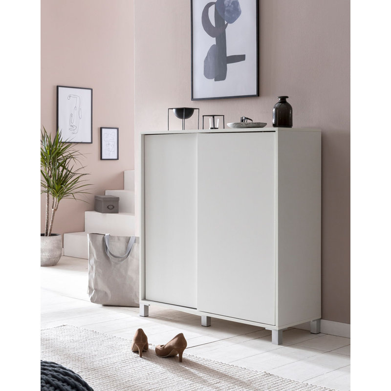 20 Pair Shoe Storage Cabinet, White