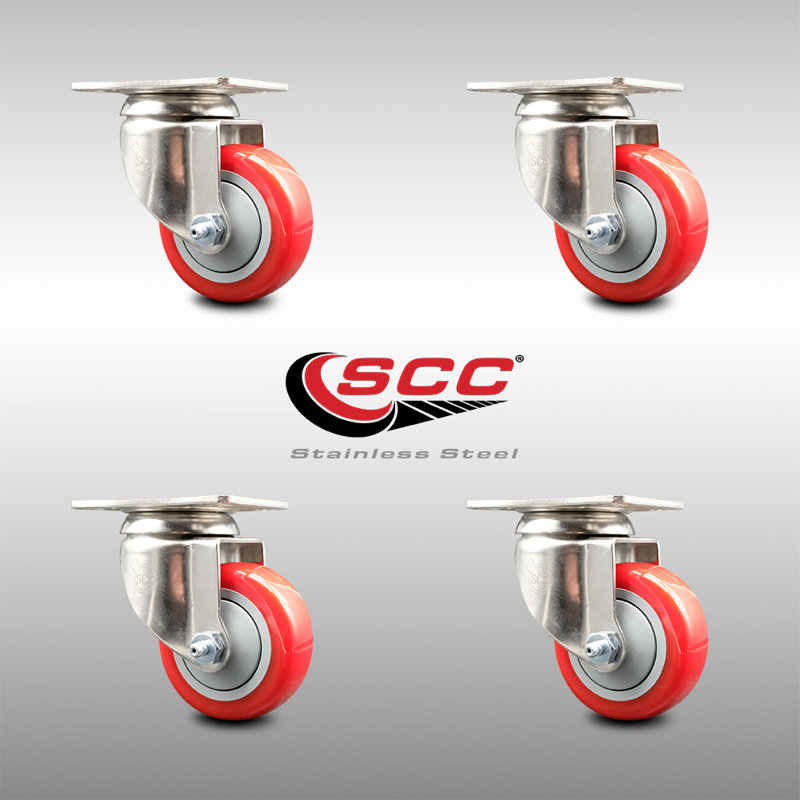 Polyurethane Caster, Red
