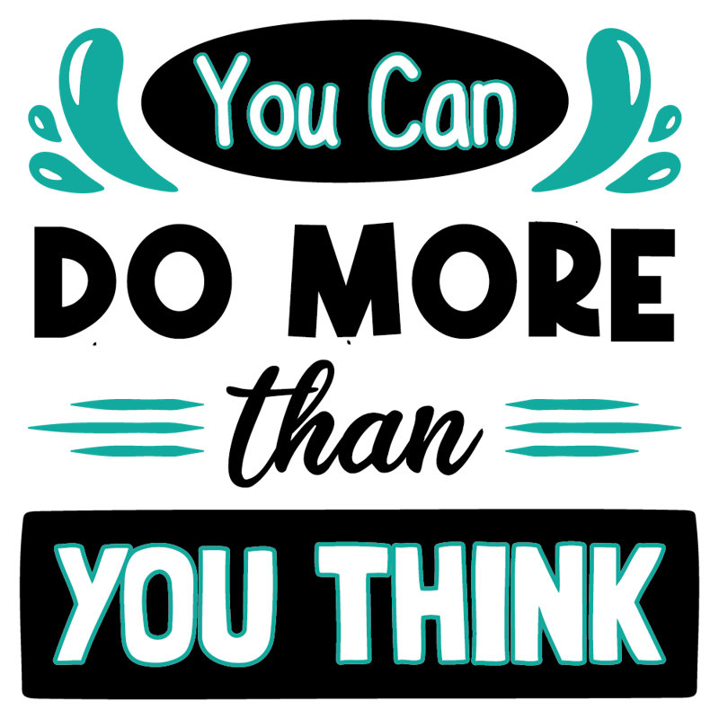 Adhésif décoratif "You can Do More Than You Think", H 20 po x l 20 po