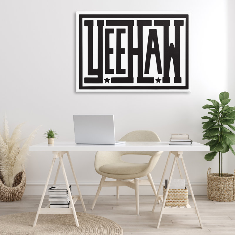 Art mural sur toile Yeehaw, H 30 po x l 45 po