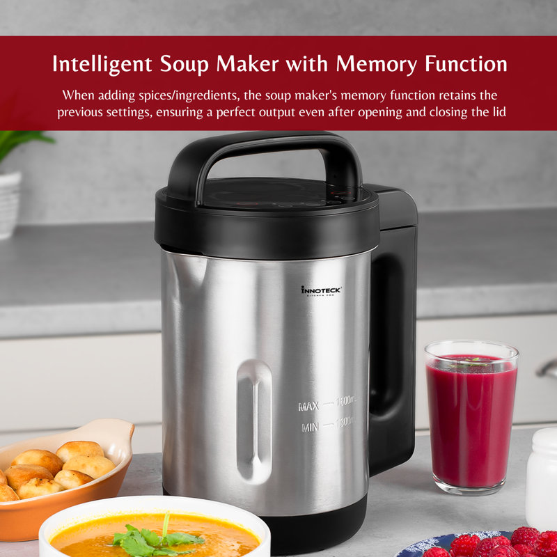 1.6L Soup & Smoothie Maker with Stainless Steel Jug plus Intelligent Control System