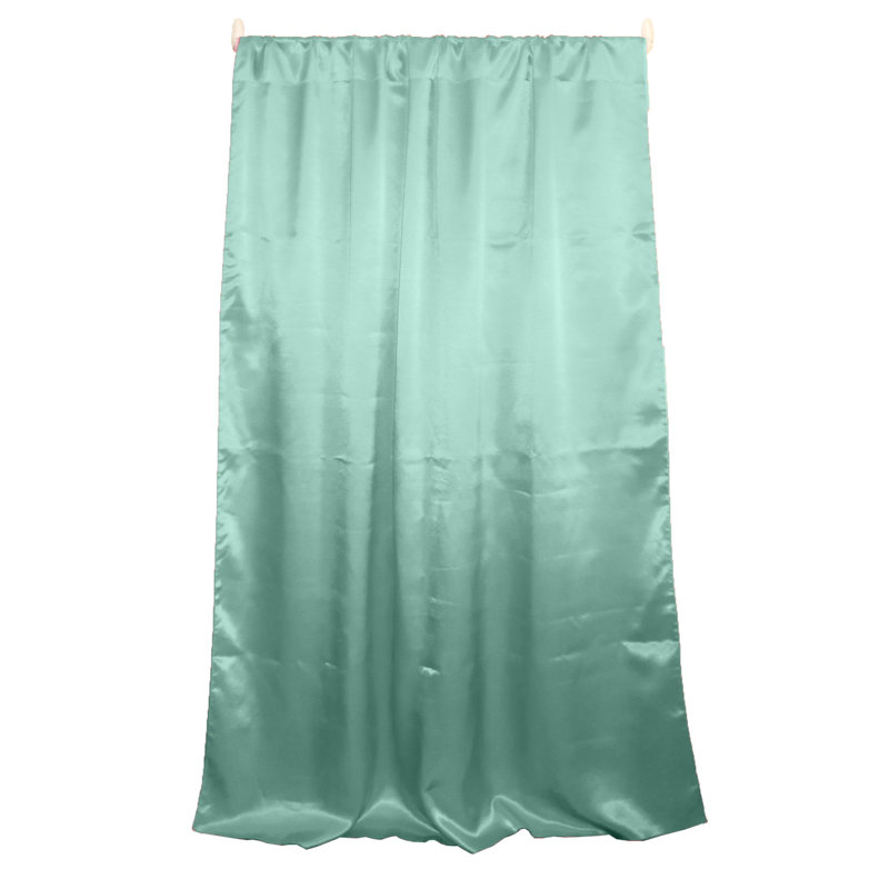 Panneau de rideau semi-transparent en polyester Dafni, L 58 po x L 84 po, Turquoise