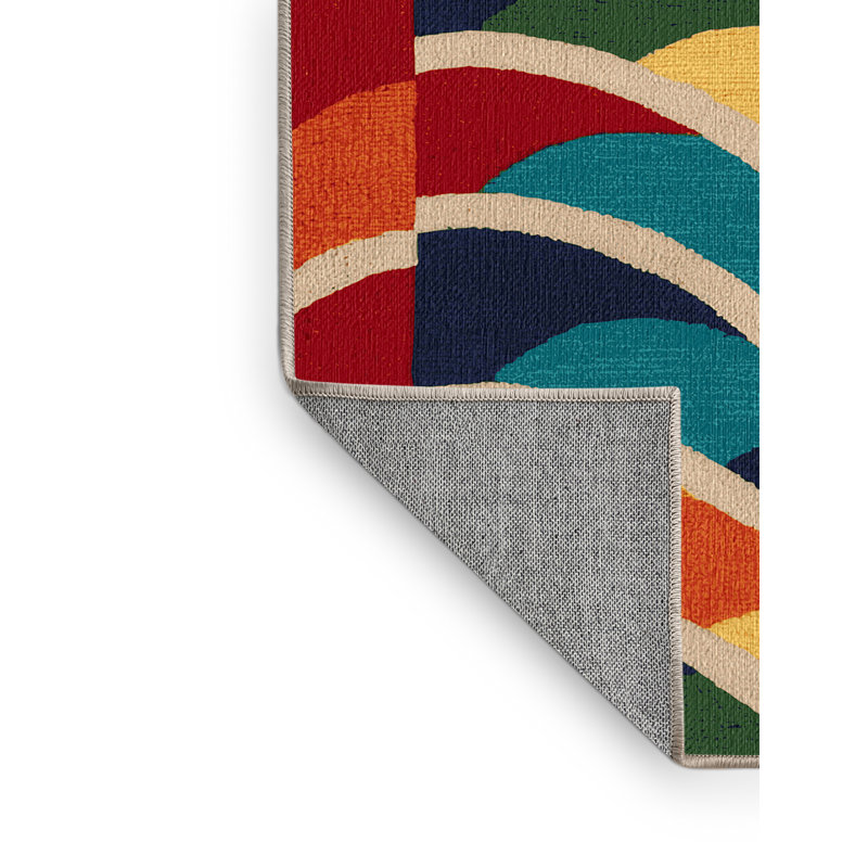  Tapis hawaïen à arc-en-ciel lavable, Rectangle 6 pi x 9 pi