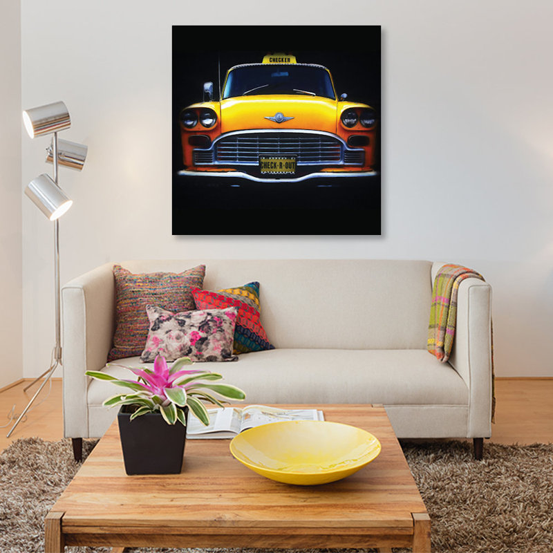 « check r out », impression sur toile, H 12 po x l 12 po x P 1,5 po, Toile tendue, Pas de tapis