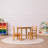  ECR4Kids 30in D Round Hardwood Table and Chairs, 12in Seat, Kids Furniture, 3-Piece-103528076