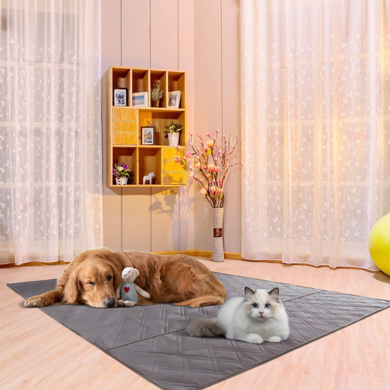 Gray Medium Pet Changing Mat Machine Washable Changing Mat Washable Changing Pad