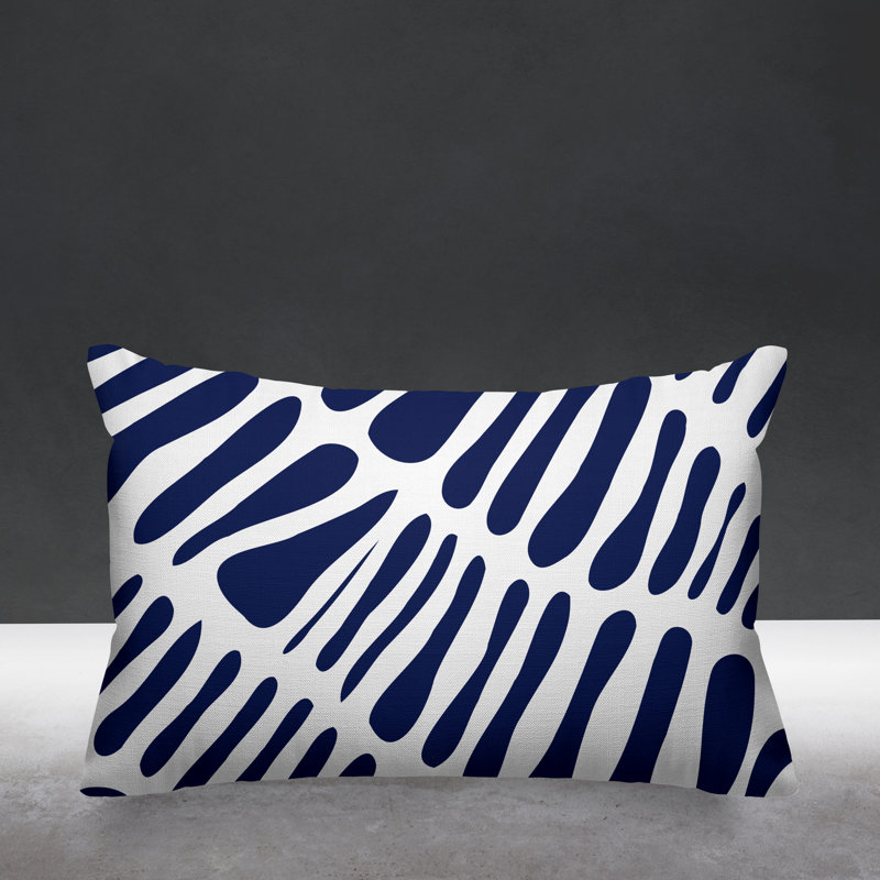 Housse de coussin rectangulaire et insert Locke Tribal, Bleu marine