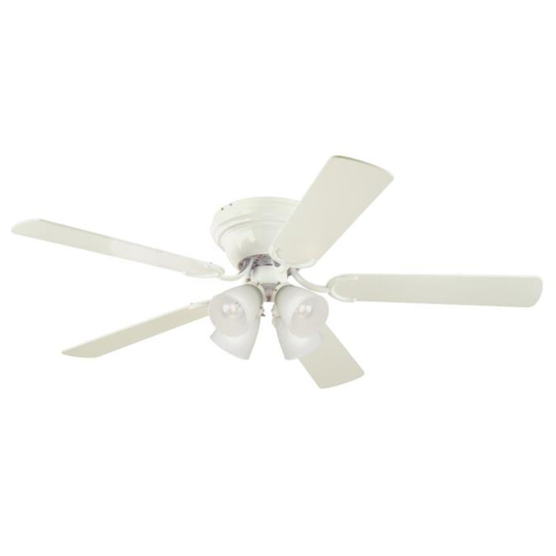 Contempora IV - blanc, 52 po Ventilateur de plafond d'intérieur avec pales réversibles en pin blanc / blanc délavé