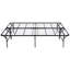 Base de matelas moderne grand lit, acier de gros calibre, pliable pour le rangement, finition noire, supporte une architecture de support contemporain de 750 lb, métal robuste,