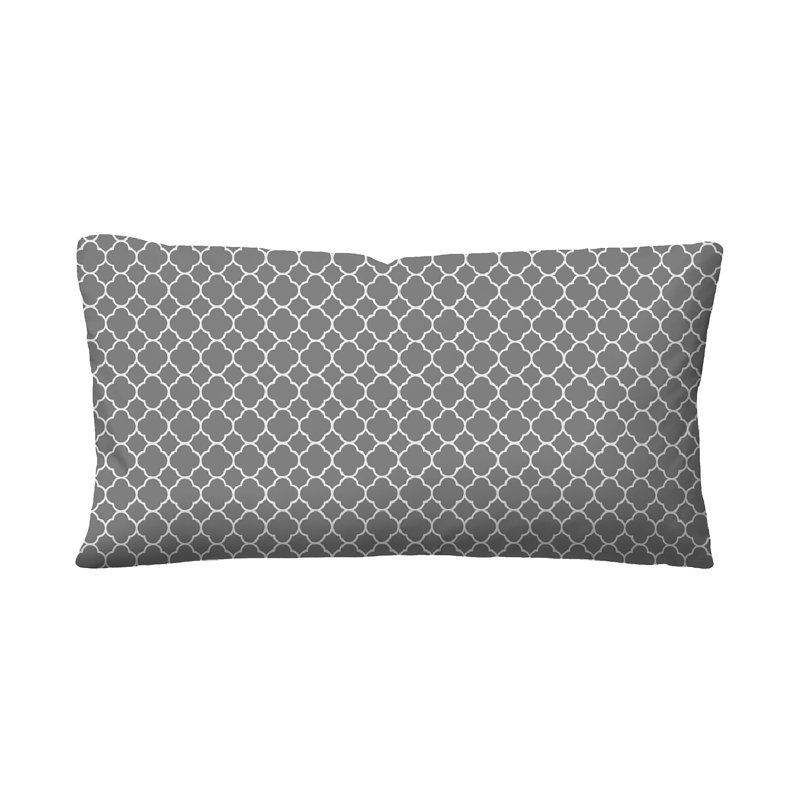 Mix & Match 100% Cotton Pillow Case, Black Grey, 40 x 80cm