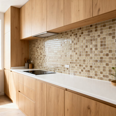 Petite 0.38" x 0.38" Glass Grid Mosaic Wall & Floor Tile