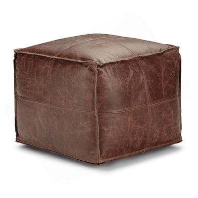 Sheffield - Square Pouf - Brown