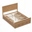 Structure de lit en bois avec 6 tiroirs, support en lattes de bois-321668197