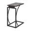 Table de bout en métal durable au design moderne, table d'appoint compacte et élégante pour la chambre à coucher, le salon ou le bureau