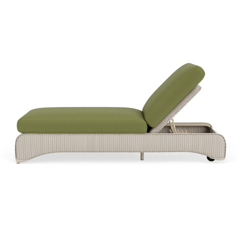 Loom Outdoor Chaise Lounge, Reflections Grass, Linen