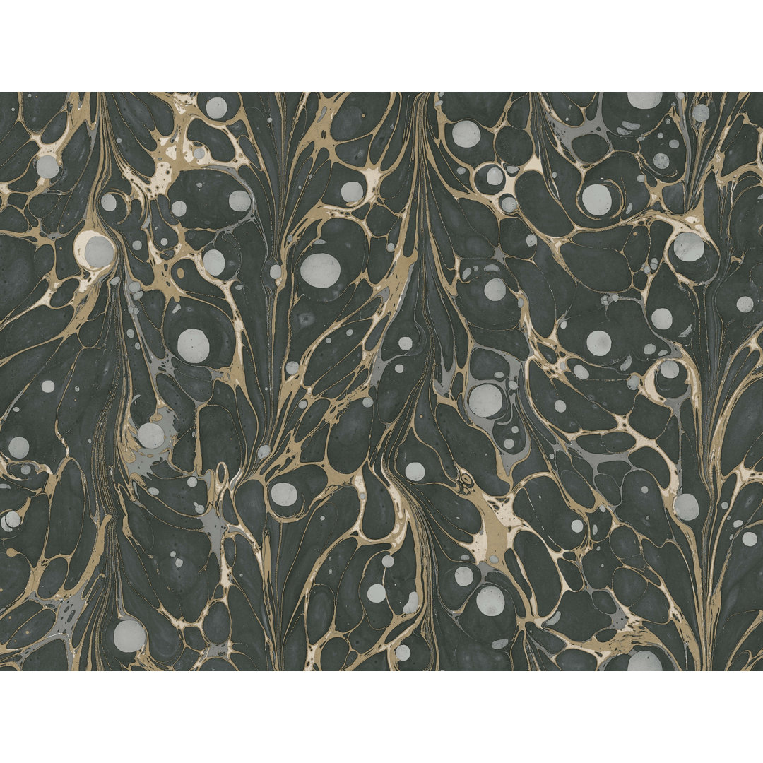 Reedley Marbled Endpaper 27' L x 27" W Wallpaper Roll Everly Quinn