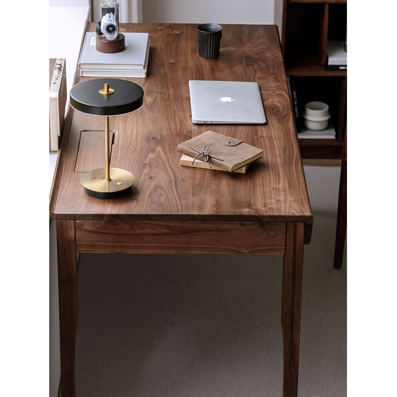 Bureau en bois massif de style moderne, H 29,53 po x l 59,06 po x P 27,56 po