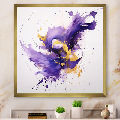 «Mauve et or», impression sur toile encadrée de fractales