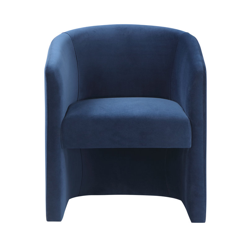 Yoel 20'' H Velvet Upholstered Armchair, Blue