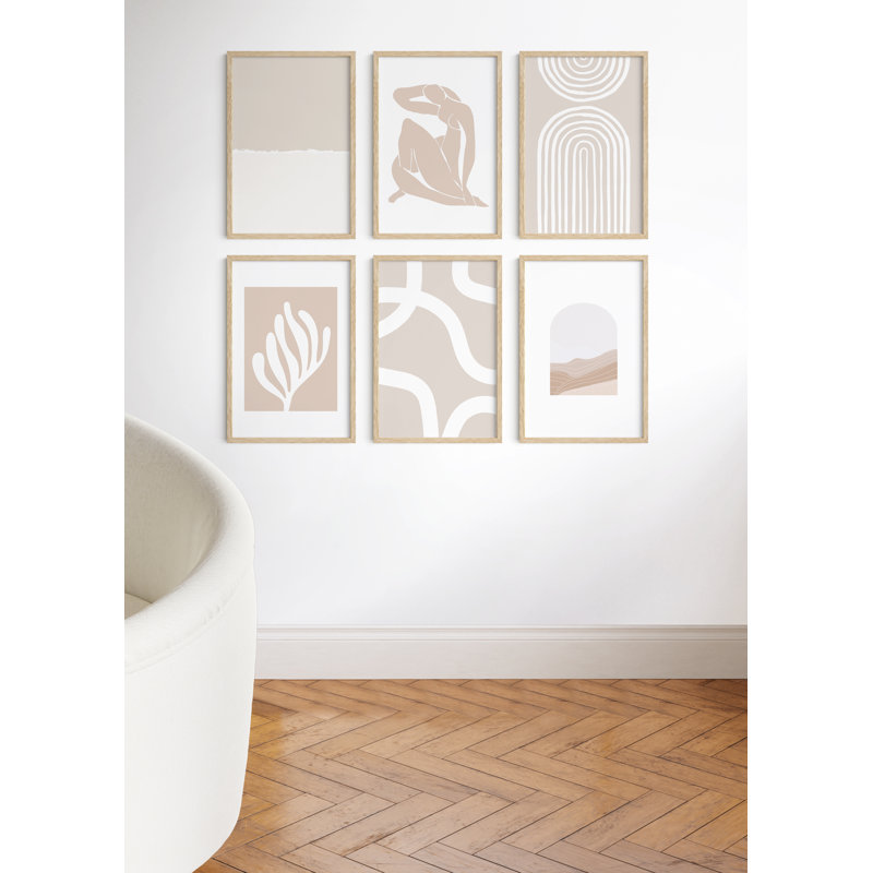 Picture Frame - Set of 6, 11" x 14", Beige