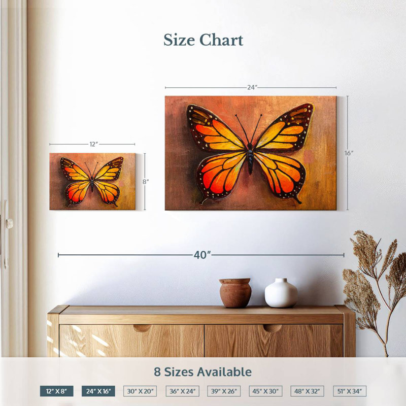 Brampt Simple Butterfly, 16" H x 24" W