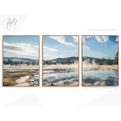 Parc national de Yellowstone, affiches, aquarelles, paysage naturel