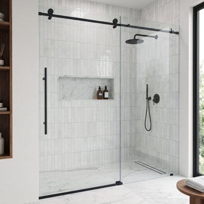 Elan E-Class 64" Frameless Sliding Shower Door