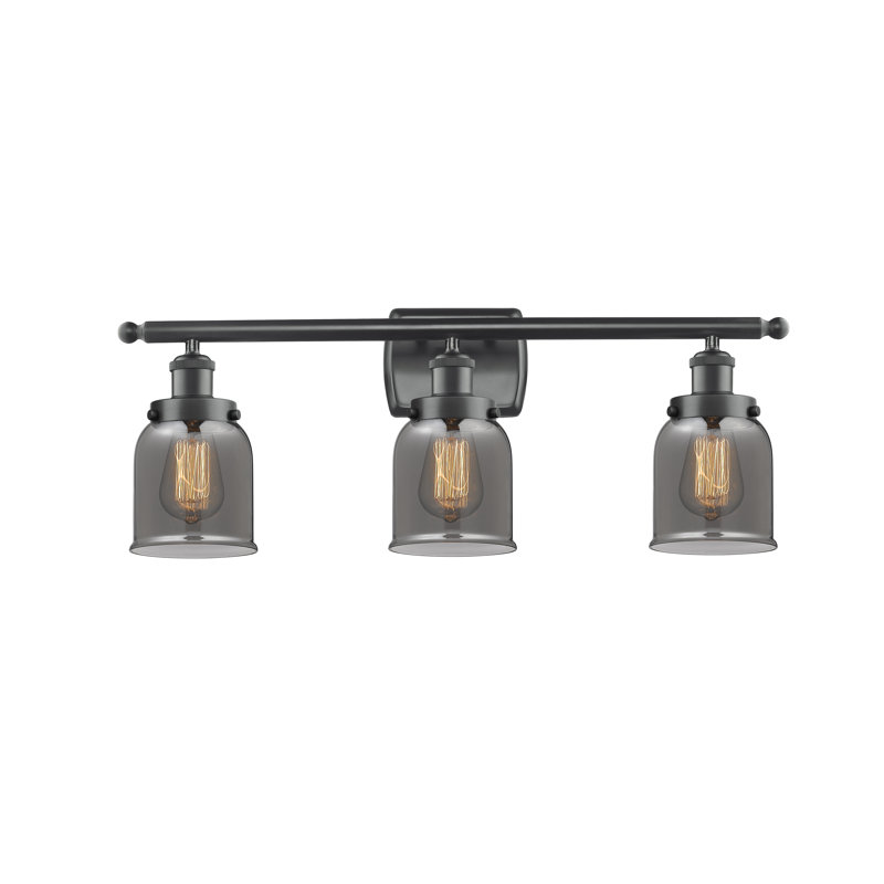 Éclairage pour meuble-lavabo 3 lumières 26 po Ballston Urban Bell, Fumée, Noir mat, DEL