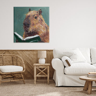 Toile de lecture cloutée Capybara, design par Studio Bautista
