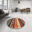 Tapis contemporain brun / rouge / jaune-1227782925