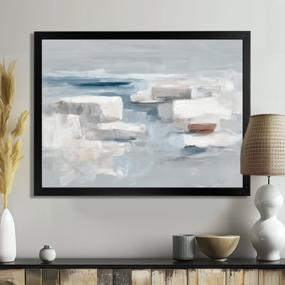 "Gray Minimalisme Simple Shapes", reproduction d'art sur toile encadrée, "Abstract Shapes"