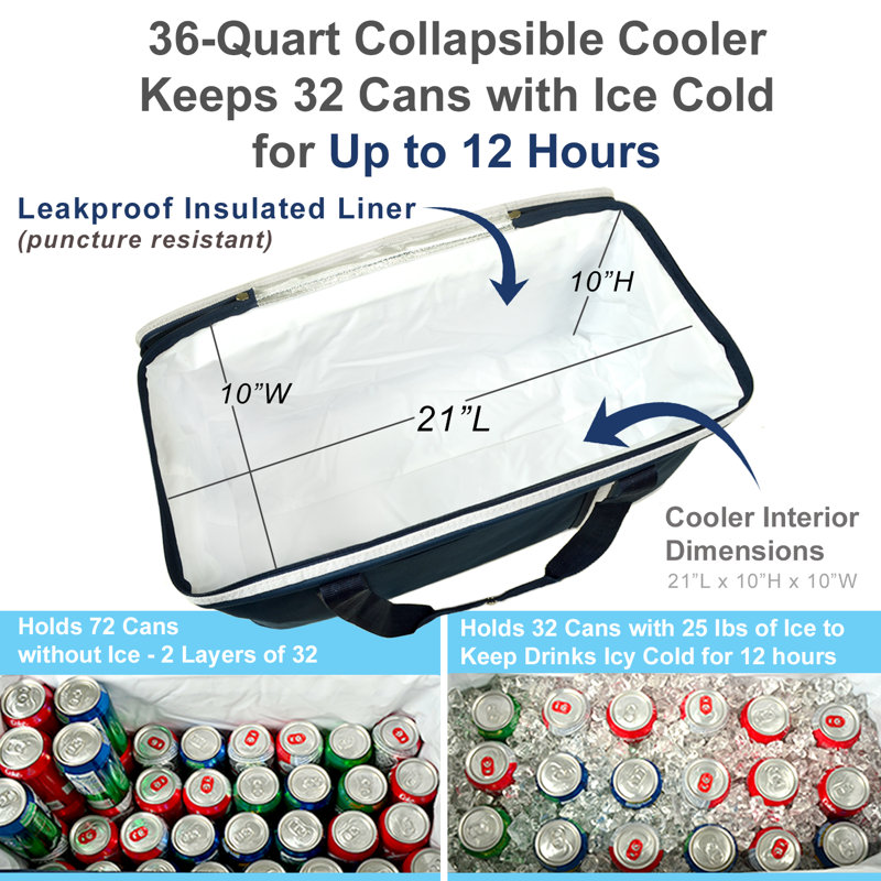 Semi-Rigid Collapsible Cooler With Removable Wheels