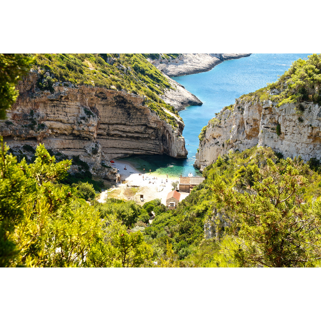 Stiniva Bay On Island von SandraKavas - Kunstdrucke auf Leinwand